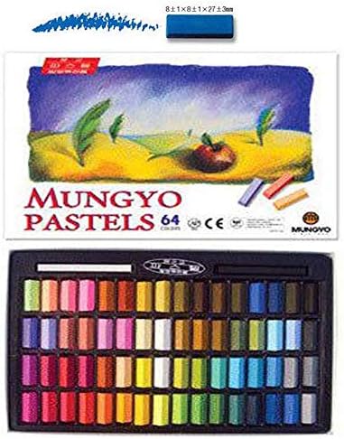 Non Toxic Soft Pastel Set - Assorted Colors Square Chalk (Set of 64)