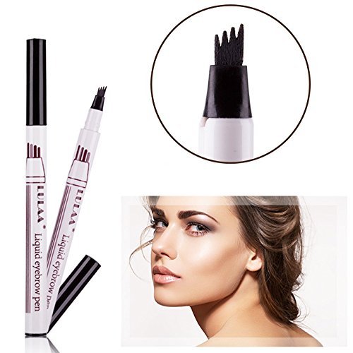 birl019 Microblading Tattoo Eyebrow Ink Pen Fork Tip Sketch Enhancer Waterproof Eye Brow Makeup Pencil