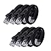 Cat 6 Ethernet Cable 1.5ft (6 Pack) (at a Cat5e Price but Higher Bandwidth) Flat Internet Network Cable - Cat6 Ethernet Patch Cable Short - Black Cat6 Computer Cable with Snagless RJ45 Connectors primary