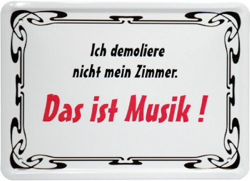 '15 x 21 cm Metal Sign "... This Is Music) Design Mj 107