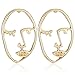 LILIE&WHITE Statement Geometric Face Ethnic Earrings Skull Head Earrings for Women Cool Party Jewelry