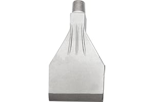 Aopin Flat Nozzle Male Thread Stainless Steel 1/4" BSPT Gas Nozzle, Air Knife, 16 Hole Dust Blowing Nozzle, Blower, Compressed Air Silver 1Pcs