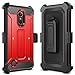 Evocel Explorer Series Phone Case Compatible with LG K10 2017, LG K20 Plus, LG V5 with Belt Clip Holster and Slim Profile, Red