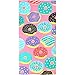 Girl's Pink Quick Dry Beach Towel Jolly Donuts for Swimming, Camp, Pool, Blanket and Fun - 28 x 60