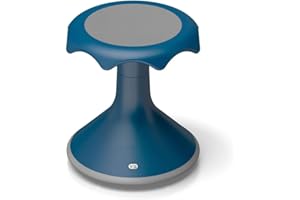 Hokki VS America Stool, Flexible Ergonomic Seating Stool for Kids and Adults, 15" Seat Height, Blue