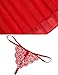 Bluetime Womens Lingerie Halter Babydoll Dress Lace Sleepwear Mini Nightwear (M, Red)