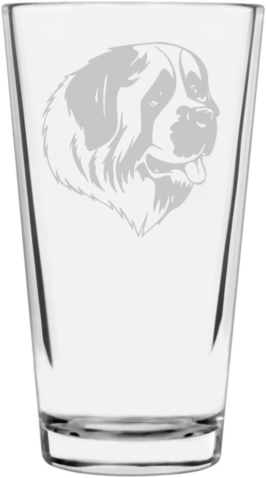 Moscow Watchdog Dog Themed Etched All Purpose 16oz Libbey Pint Glass