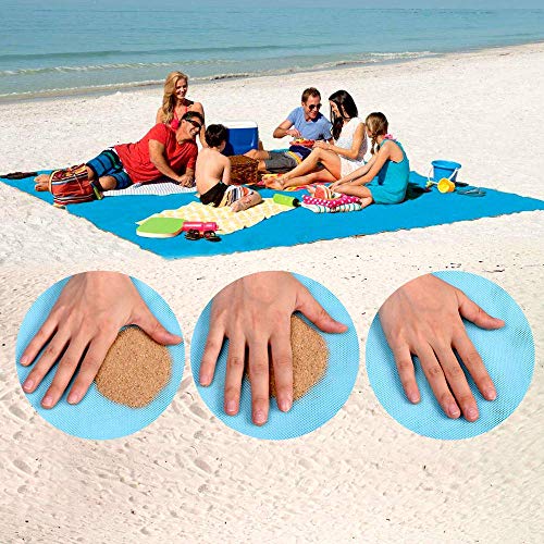 Sand-Free Beach Mats, Beach Mat Sand Proof Rug Picnic Blanket – Fast Dry, Easy to Clean Perfect Ultra Portable for Beach, Picnic, Camping, Outdoor Events