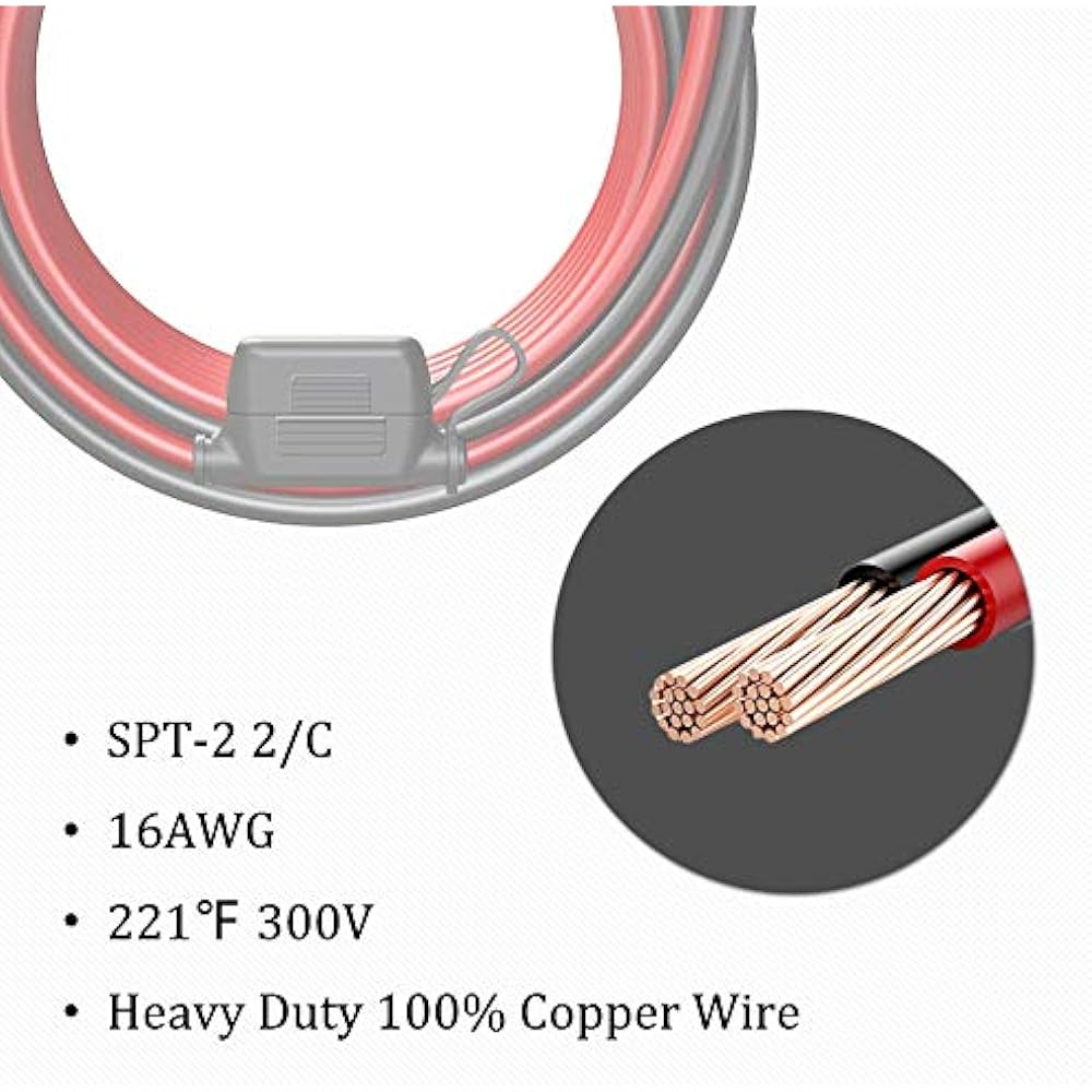 LST Cables 4FT 12V Ring Terminal SAE To O Connecters Extension Cord
