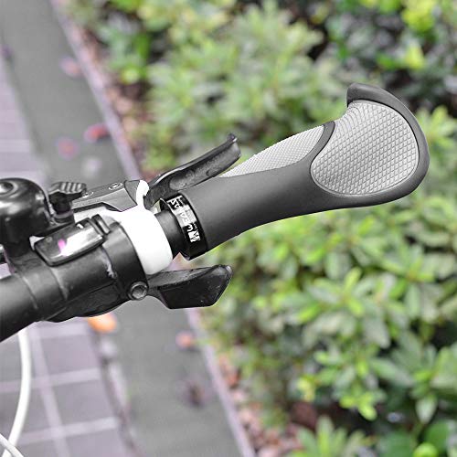 HikeGeek New Generation Bike Handlebar Grip Soft Gel Inserts Shock Resistance Ergonomics Comfort Design with G2 Screw Lock 1 Pair for Bicycle MTB XC FR Cyling (Ergonomics) - Thumbnail 7