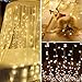 Window Curtain String Light, 300 LED USB Powered String Lights Wedding Party Home Garden Bedroom Outdoor Indoor Wall Decorations, Warm White (9.8x9.8 Ft)