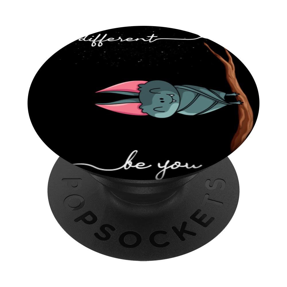 Be Different Bat Men Women Be You Autism Awareness Bat PopSockets Swappable PopGrip