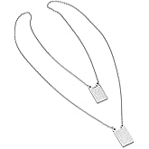 Amazon Essentials Men's Stainless Steel 18K Gold Plated Scapular Religious Necklace , (previously Amazon Collection)