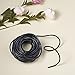 Pandahall 11Yards/10M 2mm Cowhide Genuine Leather Cord Round Thread Thong String Black Jewelry Bracelet Necklace Making Leathercraft Supplies