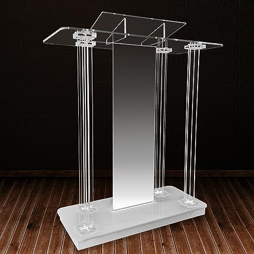 Simple Transparent Acrylic Church Podium Welcoming Platform Podium Table Consultation Reception Desk Shopping Speaking Platform