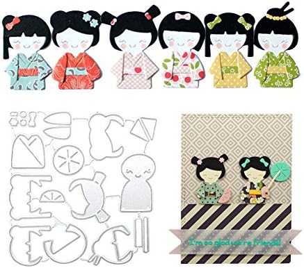 Yovvin DIY Scrapbooking Cutting Dies Handmade DIY Stencils Template Embossing for Greeting Card Art Craft Gift (Girls)