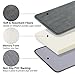 MAYSHINE Memory Foam Non Slip Anti Fatigue Bath Mat | Thick Absorbent Plush Velvet Bathroom Rug - Machine Washable, 34x19, Charcoal Gray