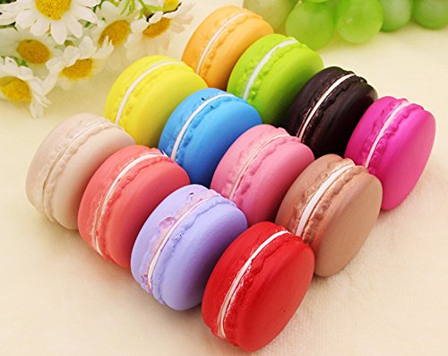 ToiM Simulated Crafts Fake Food High Simulated Dessert Great Imitation Artificial Dummy French Macaroon Fake Macaron (12-pack) (8 cm)