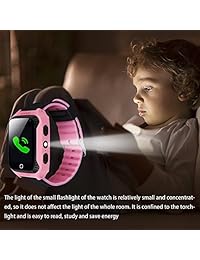 jsbaby táctil de 1.44 inch GPS Tracker niños reloj inteligente para niños niños niñas verano al aire última intervensión cumpleaños con cámara SIM llamadas antipérdida, SOS, Smartwatch Pulsera para iphone, Android, Smartphone, Rosado