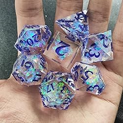 DND Dice Set Resin Sharp Edge Polyhedral Dice D&D