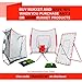 Rukket 5x5 Baseball & Softball Net | Practice Hitting, Pitching, Batting and Catching | Backstop Screen Equipment Training Aids | Strike Zone Target (5x5 Net + Target)