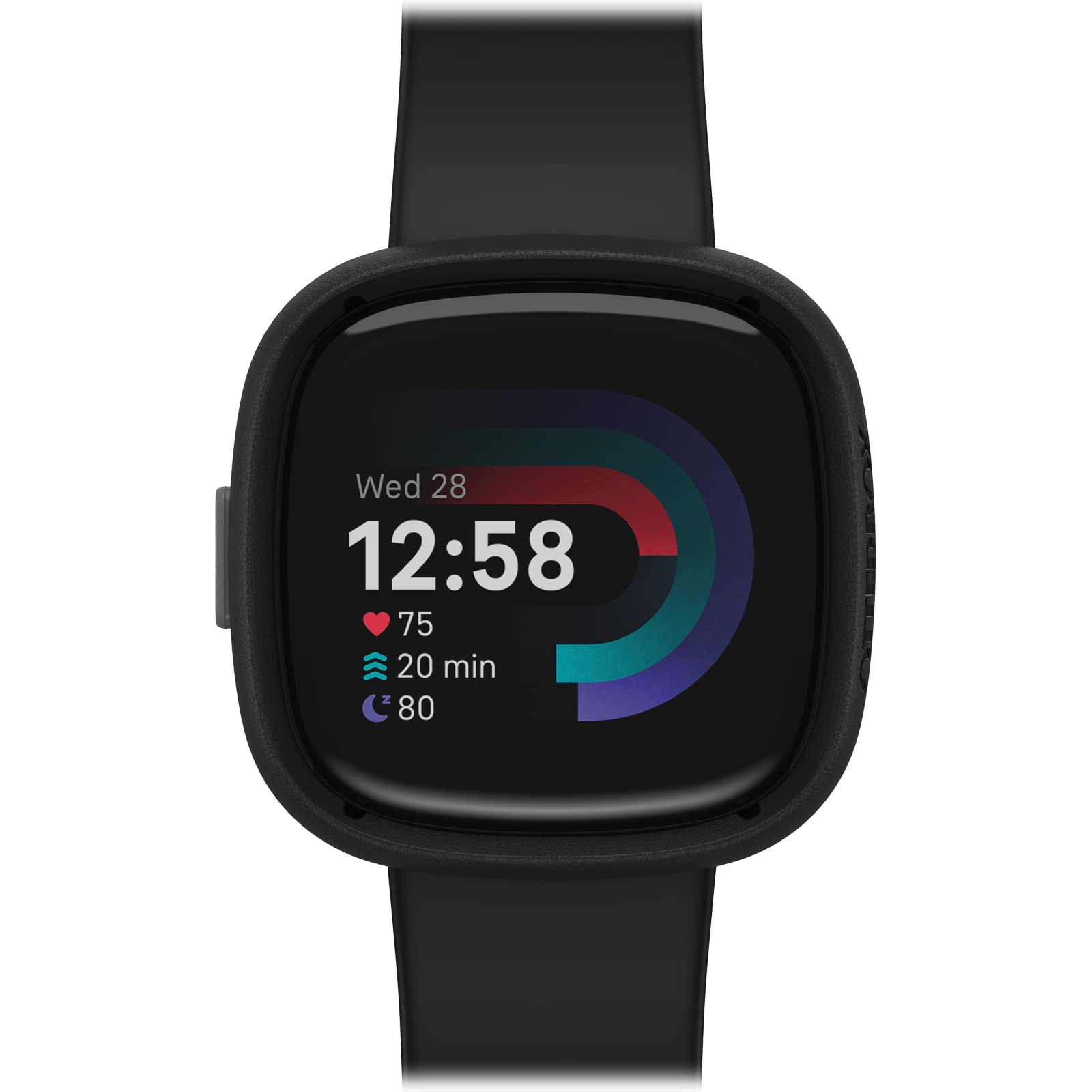 OtterBox All Day Watch Bumper for Fitbit Versa 4, Shockproof, Drop proof, Sleek Protective Case, Guards Display and Edges, Black