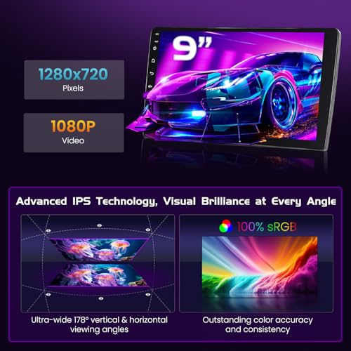 Fuluku Car Radio for Mercedes Benz W169 W245 B160 B170 B180 B200 W639 Vito Viano W906 Sprinter Android 15.4+64GB, HD Touch Screen 9"", Wireless CarPlay/Android Auto, Rear Camera, GPS/WiFi