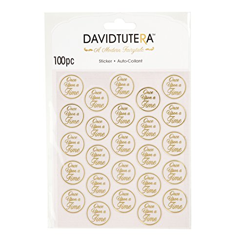 Darice Once David Tutera, 100 Piece, Once Upon a Time Clear and Gold Stickers (Best Fonts For Wedding Invitations)