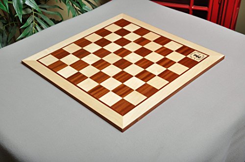 Maple & Mahogany Wooden Chess Board - 2.0" With Logo by The House of Staunton