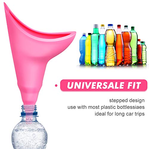 AriTan Female Urination Device(2 Pack), Women Portable Silicone Pee Funnel for Travel, Festivals, Camping, Outdoor Activities-Carry Bag Included - Thumbnail 3