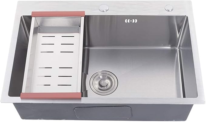 Sink Fregadero de Cocina de un Solo Recipiente de Acero Inoxidable 304