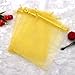 G2PLUS Organza Bags 4×6 Inches, 100PCS Gold Organza Gift Bags with Drawstring, Sheer Mesh Jewelry Pouches, Sheer Candy Bag for Christmas, Wedding Party Favors