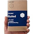 LOCHBY Pocket Notebook | Pocket Journal Refill | Fountain Pen-Friendly Tomoe River Paper | Versatile Notebook with Soft Brown Cover for Travelers, Work, School, and Journaling (3.5" x 5.5", 72 Pages)