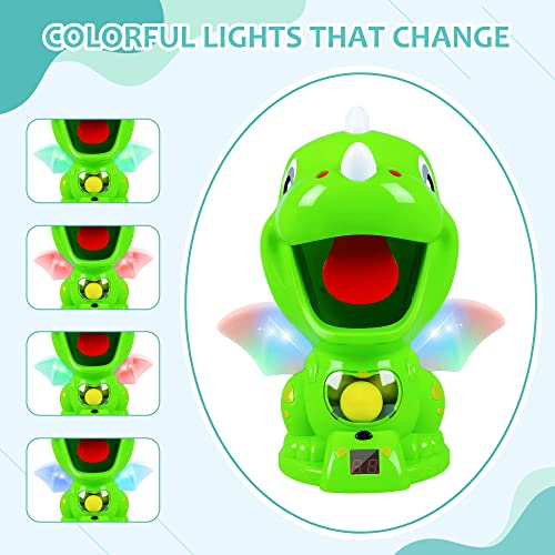 Movable Dinosaur Shooting Toy Guns for Kids with 2 Air Pump Guns Target Shooting Games and 48