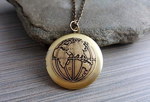 Handmade Globe Locket Necklace