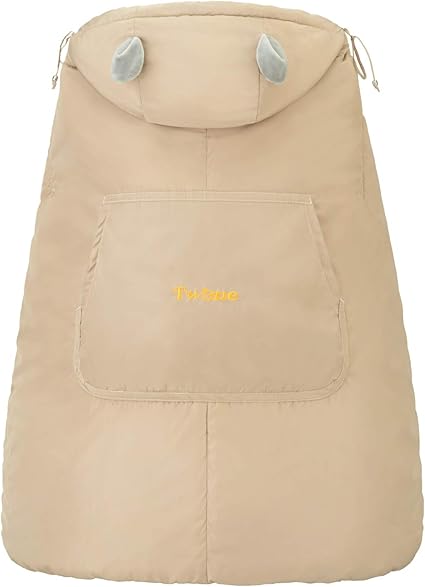 Amazon Twone トォネ 抱っこひもカバー 抱っこひもケープ べびキャリアカバー 防寒カバー あったか すべての抱っこ紐に対応可 エルゴ 風よけ ウィンターカバー お出かけ用 3ｗａｙケープ 収納袋付き 冬 人気 出産お祝い カーキ 抱っこひもカバー ケープ ベビー