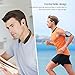Bluetooth Headphones Wireless Neckband Headset Stereo Noise Cancelling Earphone with Mic Sweatproof Handfree Sport Retractable Earbuds for Running-Black