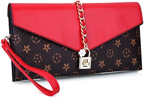 Women Oversized Flower Designer Evening Clutch Evening Bag Handbag Wristlet with Lock