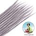 Noverlife 10 Strands 50cm/20″ Gray Dreadlock Extensions, Single Ended Crochet Synthetic Dreadlocks Accessories, Jamaica Punk Hip-Hop Reggae Hair Braiding Wigs Faux Locs for Fashion Men Womenthumb 4
