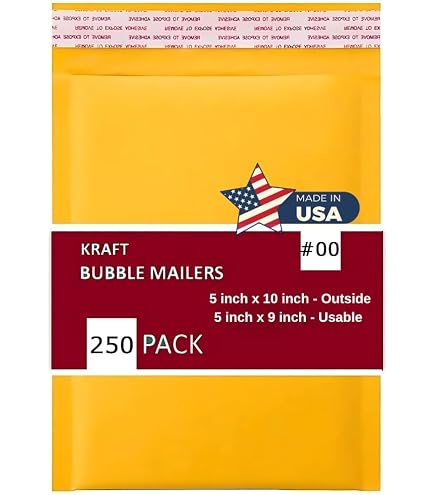 500 #0 6x10 Kraft Paper Bubble Padded Envelopes Mailers Shipping