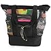 Odyseaco Waterproof Beach Bag with Cooler Compartment - Beach Bags Waterproof Sandproof for Women - Vacation Essentials - Pool Accessory & Mesh Tote (Black)