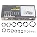 Baban 300 Pcs C-Clips Snap Ring Shop Assortment Black Washer Hardware Circlip Retaining Ring Set For Industrial Fasteners 18 Sizes