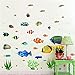 Fish Wall Stickers Under The Sea Decorative Wall Decals Coral Reef Fish Wall Stickers Peel and Stick Starfish Wall Art Sticker Decals for Kids Nursery Bedroom Living Room
