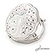 Vintage Silver Compact Mirror Round Purse Folding Women's Makeup Mirror – Unique Retro Swan Design, Double-Sided with Magnifying & Regular Mirror, Elegant & Chic Antique Pocket Mirror, Wedding Gift