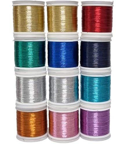 Rod Wrapping Thread Lot Of 12ea Best Color Nylon-Metalic Thread