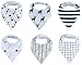 Baby Bandana Drool Bibs Organic 6 Pack for Boys and Girls Absorbent Soft Cotton for Teething Feeding Unisex Baby Shower Gift Set Burp Cloth from Lil Dandelion (Urban)