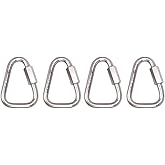SHONAN Delta Quick Link 2.2 Inch Triangle Quick Links Stainless Steel Triangle Carabiners Marine Grade, 4 Pack, 880 Lbs Capacity