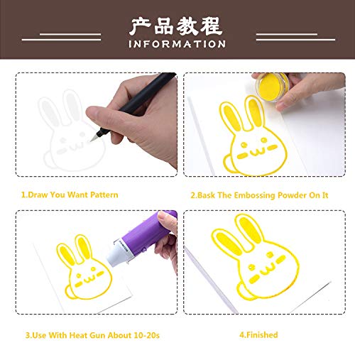 mofa Double-Head Inkssentials Embossing Pens,Sticky Pens (Clear)