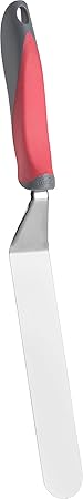 Trudeau Large Stainless Steel Icing Spreader, Grey/Red