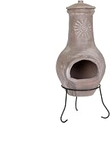 Charles Bentley Medium Clay Chimenea Patio Heater Rustic Sun Design view 4